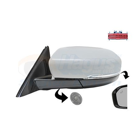 Rétroviseur éléctrique complet gauche