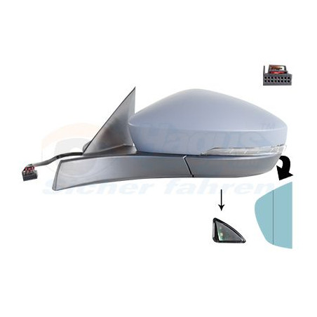 Rétroviseur éléctrique complet gauche