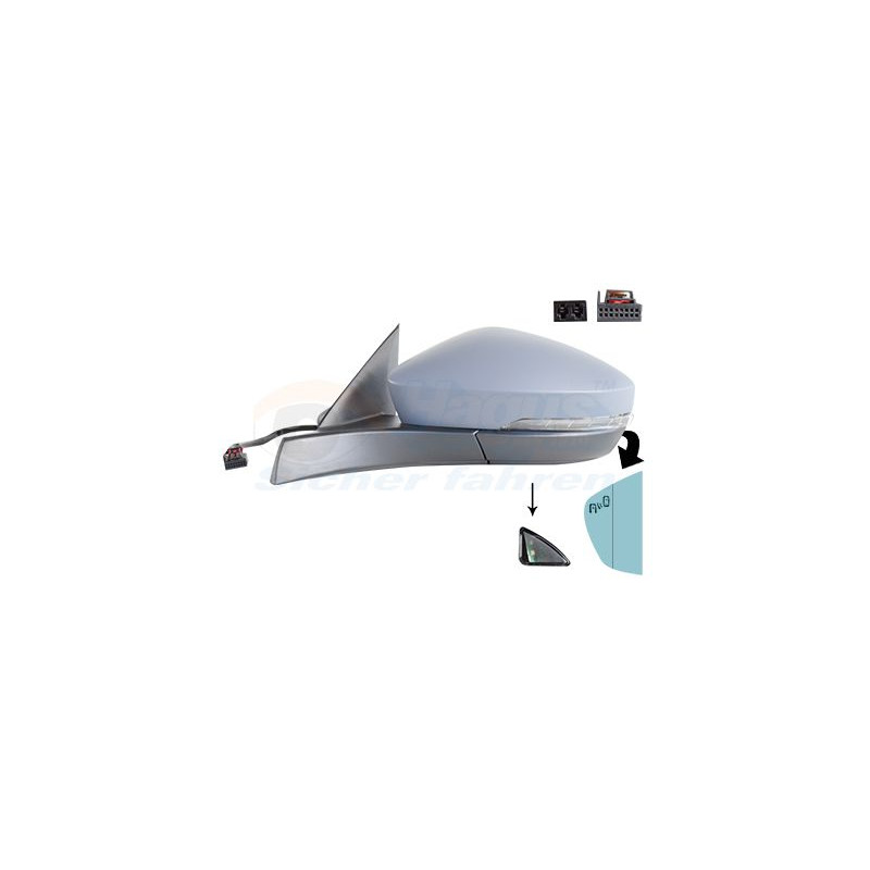 Rétroviseur éléctrique complet gauche