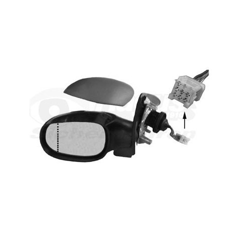 Rétroviseur éléctrique complet gauche