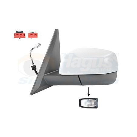 Rétroviseur éléctrique complet gauche