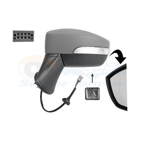 Rétroviseur éléctrique complet gauche