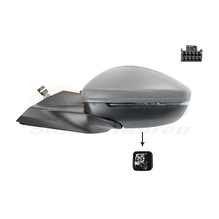 Rétroviseur éléctrique complet gauche