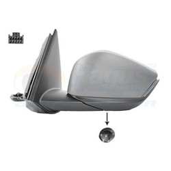 Rétroviseur éléctrique complet gauche 10pin chauffant primer rabattable électriquement avec éclairage inférieur