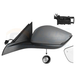 Rétroviseur éléctrique complet gauche 10pin chauffant primer rabattable électriquement avec éclairage inférieur side assis