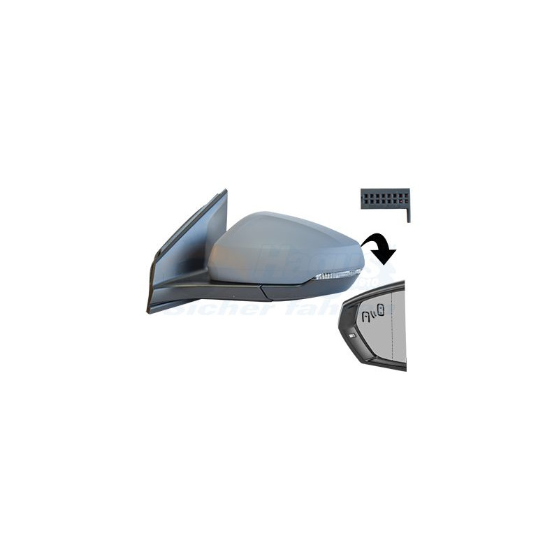 Rétroviseur éléctrique complet gauche