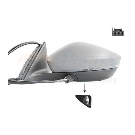 Rétroviseur éléctrique complet gauche