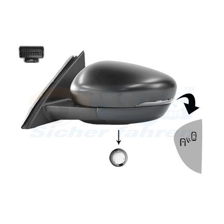 Rétroviseur éléctrique complet gauche