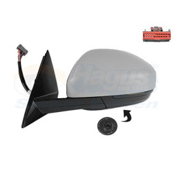 Rétroviseur éléctrique complet gauche 12pin chauffant primer rabattable électriquement avec sonde de température (cable pou