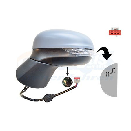 Rétroviseur éléctrique complet gauche