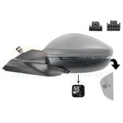 Rétroviseur éléctrique complet gauche