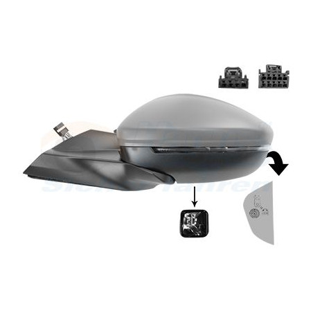 Rétroviseur éléctrique complet gauche