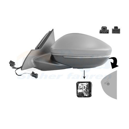 Rétroviseur éléctrique complet gauche