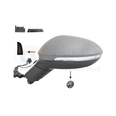 Rétroviseur éléctrique complet gauche