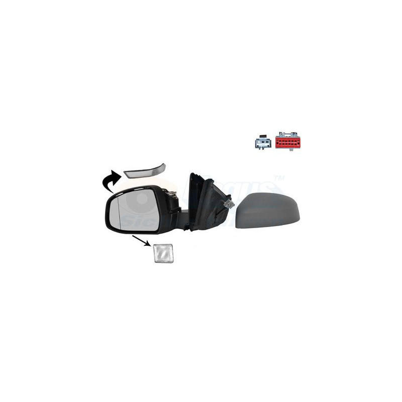 Rétroviseur éléctrique complet gauche