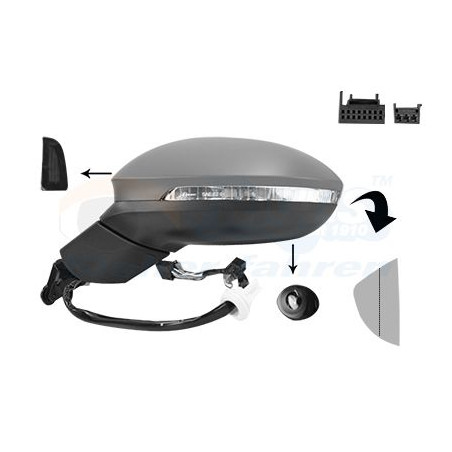 Rétroviseur éléctrique complet gauche