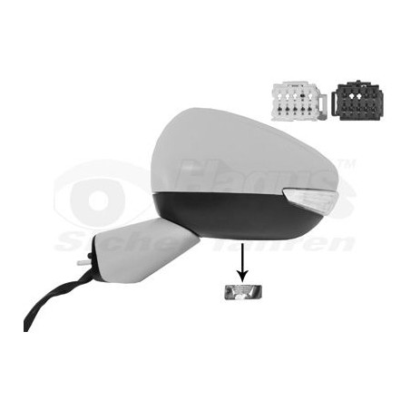 Rétroviseur éléctrique complet gauche