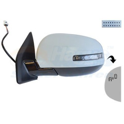 Rétroviseur éléctrique complet gauche 16  11pin chauffant primer rabattable électriquement side assist