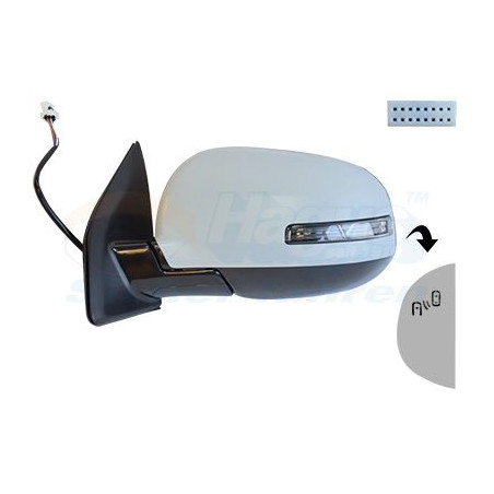 Rétroviseur éléctrique complet gauche 16  11pin chauffant primer rabattable électriquement side assist