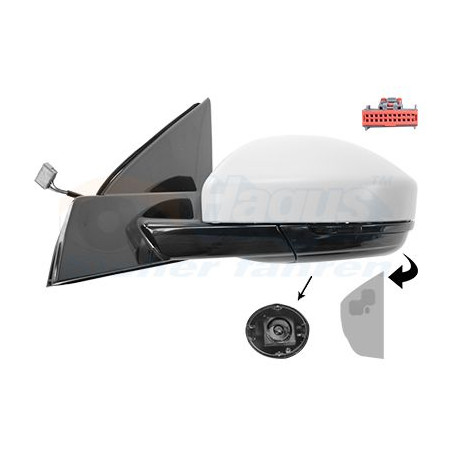 Rétroviseur éléctrique complet gauche