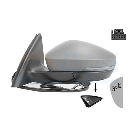 Rétroviseur éléctrique complet gauche