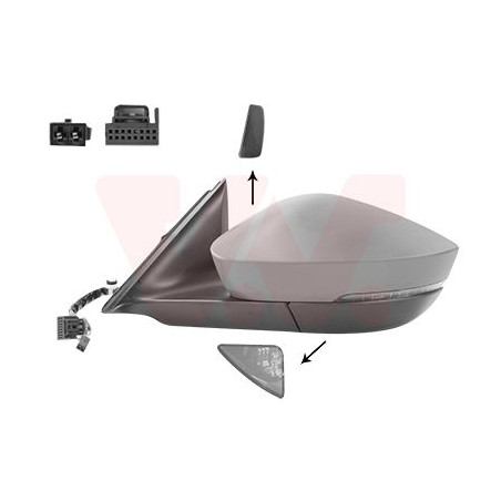 Rétroviseur éléctrique complet gauche