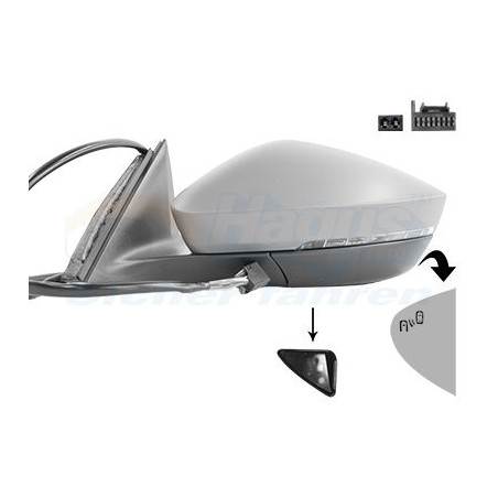 Rétroviseur éléctrique complet gauche