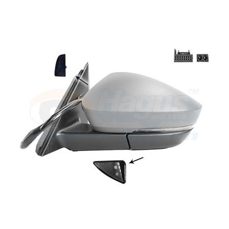 Rétroviseur éléctrique complet gauche
