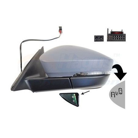 Rétroviseur éléctrique complet gauche