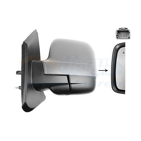 Rétroviseur éléctrique complet gauche 21  10pin chauffant primer rabattable électriquement side assist