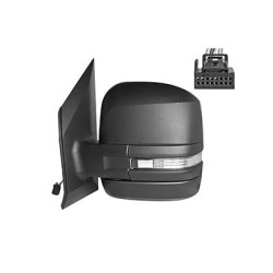 Rétroviseur éléctrique complet gauche 6pin bras court noir chauffant