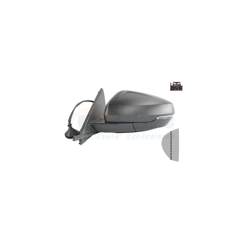 Rétroviseur éléctrique complet gauche
