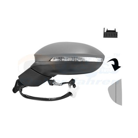 Rétroviseur éléctrique complet gauche