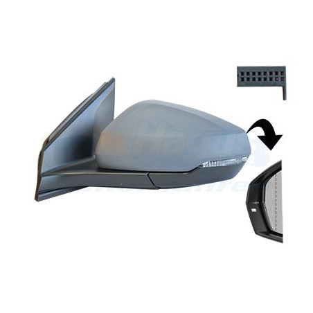 Rétroviseur éléctrique complet gauche