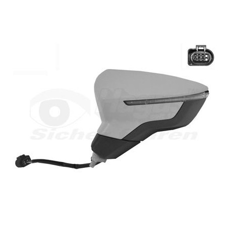 Rétroviseur éléctrique complet gauche