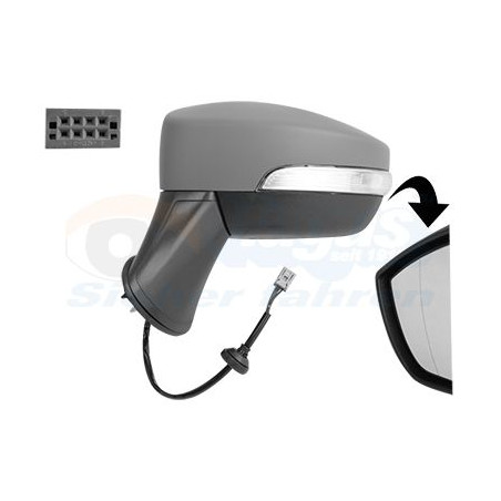 Rétroviseur éléctrique complet gauche