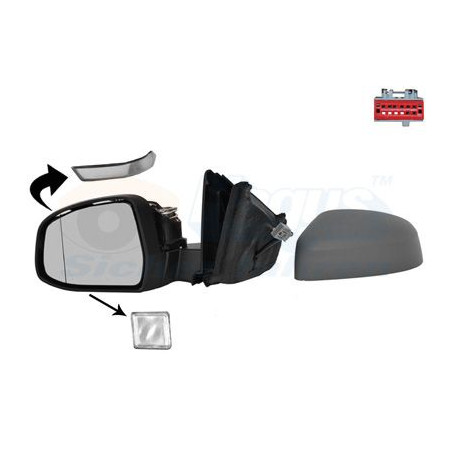 Rétroviseur éléctrique complet gauche