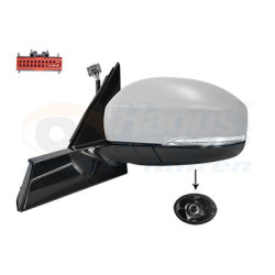 RETROVISEUR ELECTRIQUE COMPLET GAUCHE 8Pin Chauffant Primer Avec éclairage inférieur Avec capteur de température 