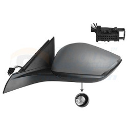 Rétroviseur éléctrique complet gauche 9pin chauffant primer rabattable électriquement avec éclairage inférieur