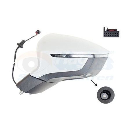 Rétroviseur éléctrique complet gauche