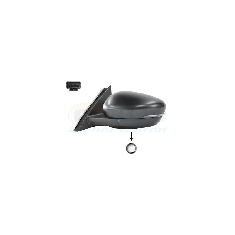 Rétroviseur éléctrique complet gauche
