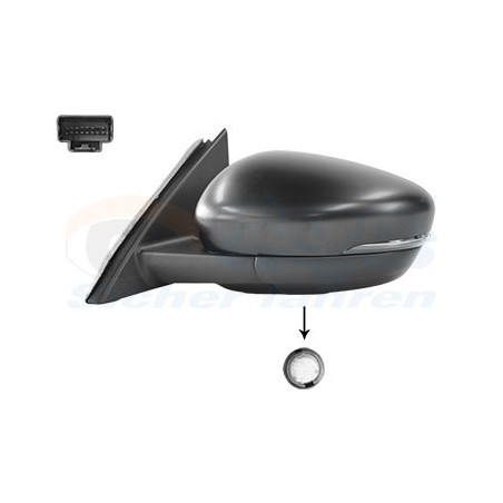 Rétroviseur éléctrique complet gauche