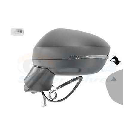 Rétroviseur éléctrique complet gauche 9pin chauffant primer side assist