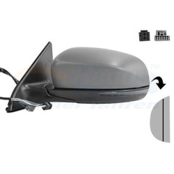 Rétroviseur éléctrique complet gauche 9pin primer chauffant rabattable électriquement