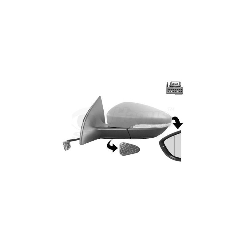 Rétroviseur éléctrique complet gauche
