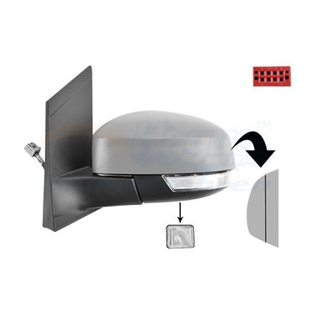 Rétroviseur éléctrique complet gauche