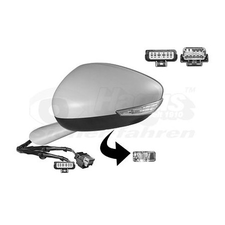 Rétroviseur éléctrique complet gauche