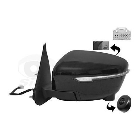 Rétroviseur éléctrique complet gauche