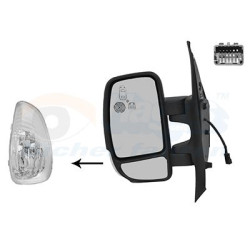 Rétroviseur éléctrique complet gauche