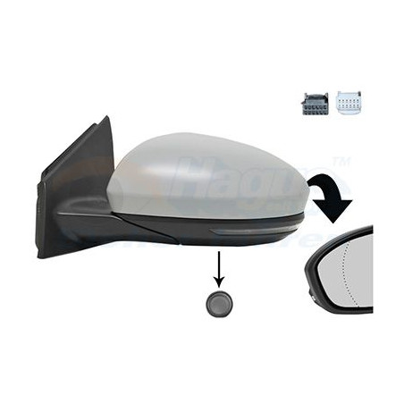 Rétroviseur éléctrique complet gauche